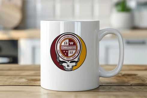 Grateful Dead - Washington Commanders Stealie 15 Ounce Coffee Mug - StealieShop
